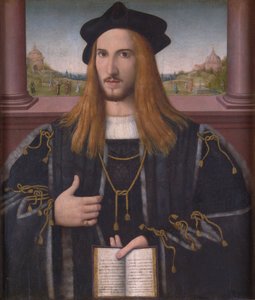 Portret van Alberto III Pio door Bernardino Loschi
